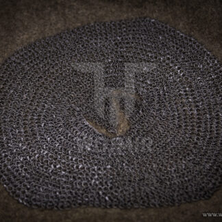 mail coif kolczuga do hełmu 10mm srebrna