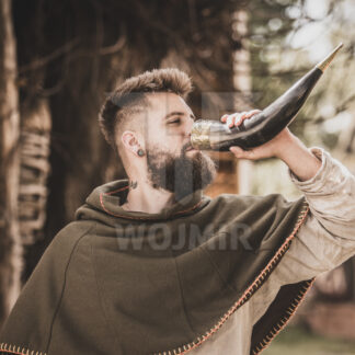 róg okuty w mosiądz horn mounted in brass