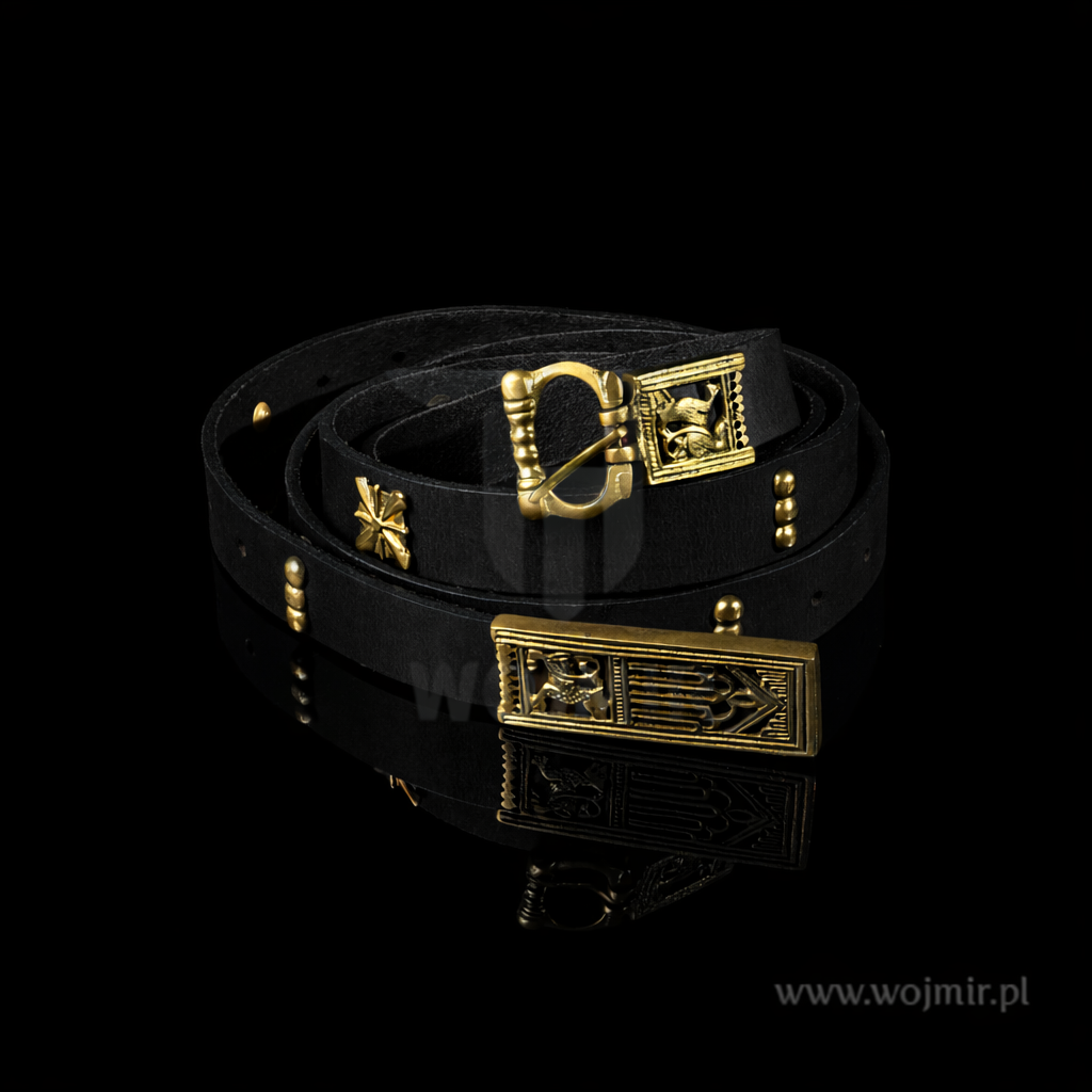 pas sredniowieczny czarny typ 7 kotki medieval black belt type 7