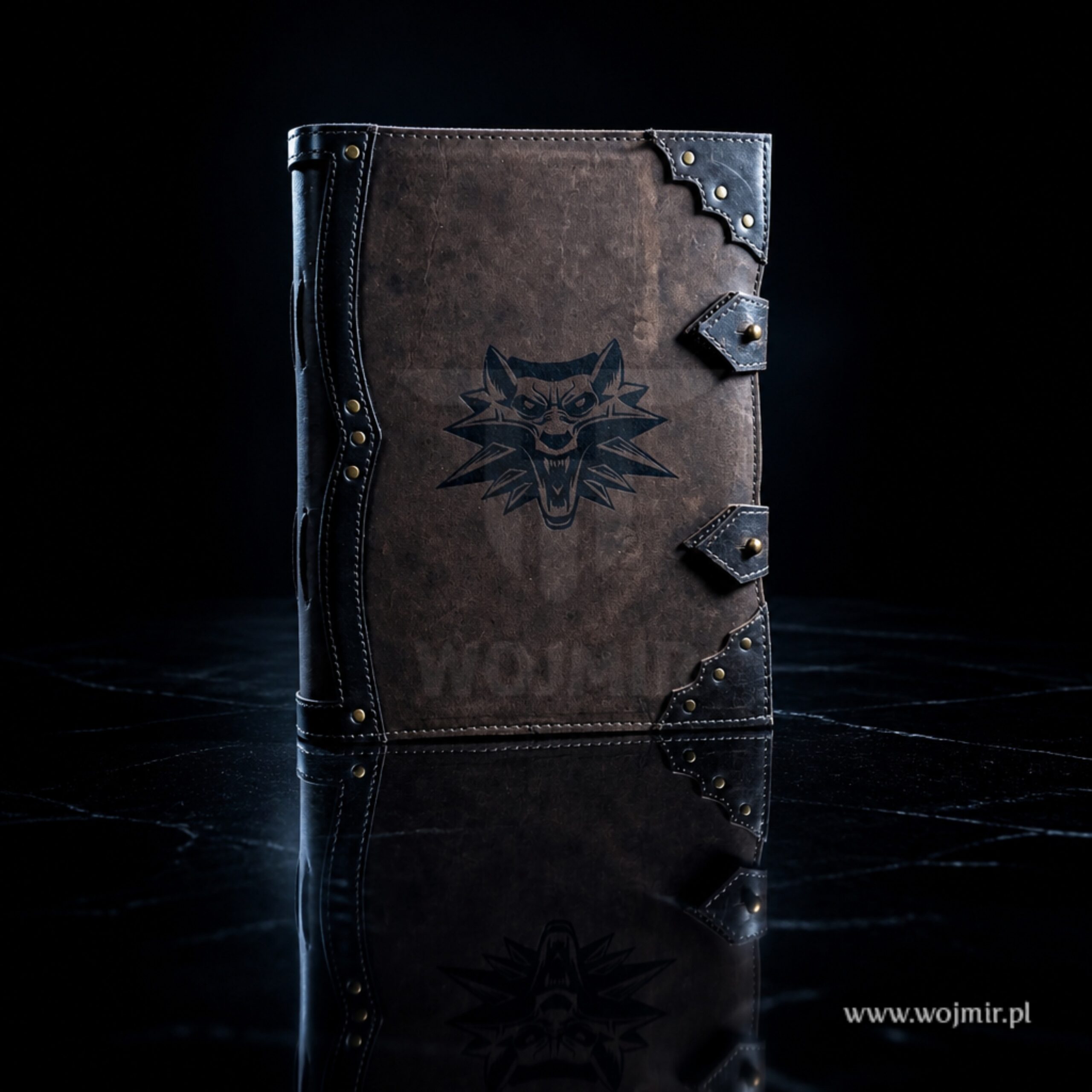 wolf leather journal skórzany notes z wilkiem 3