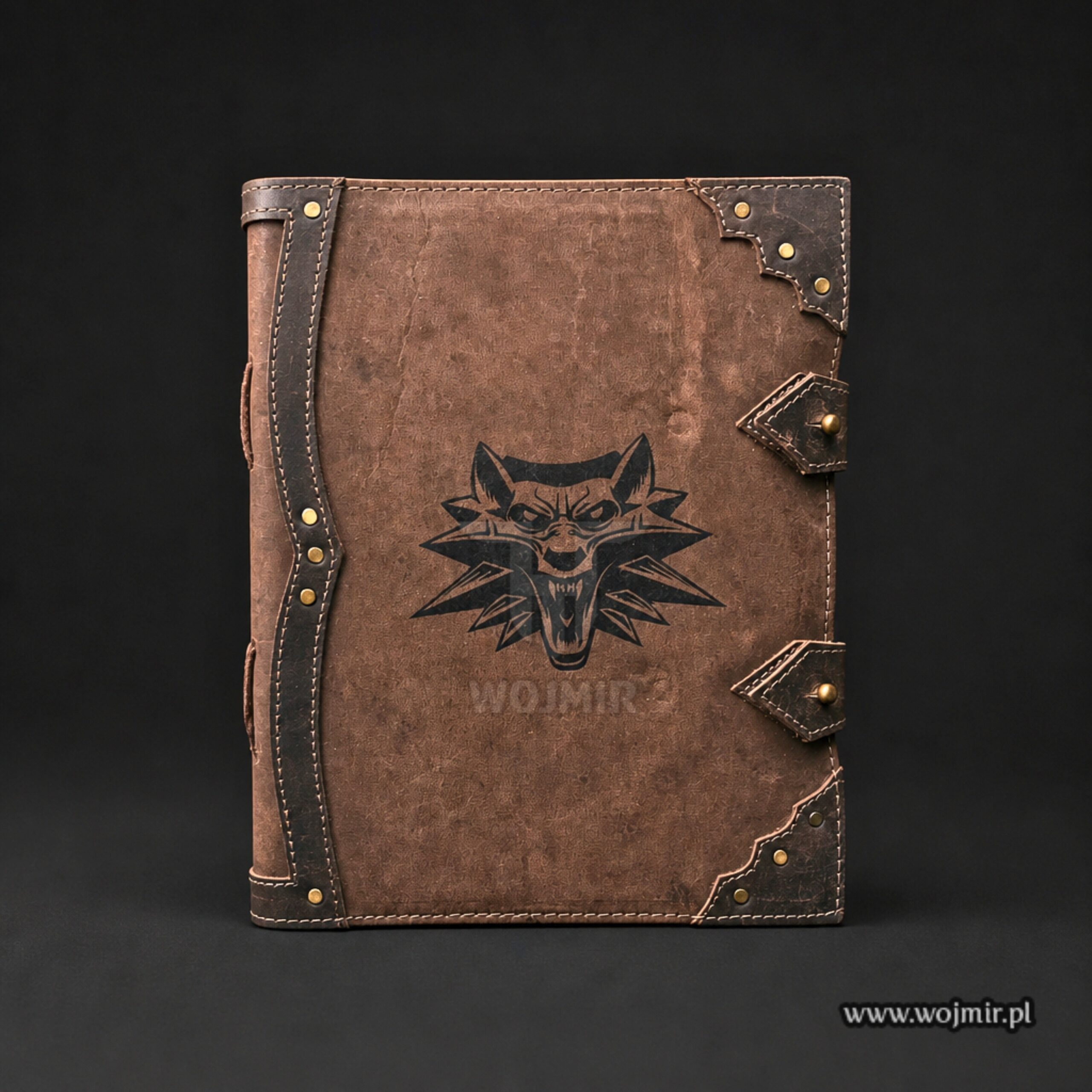 wolf leather journal skórzany notes z wilkiem 1