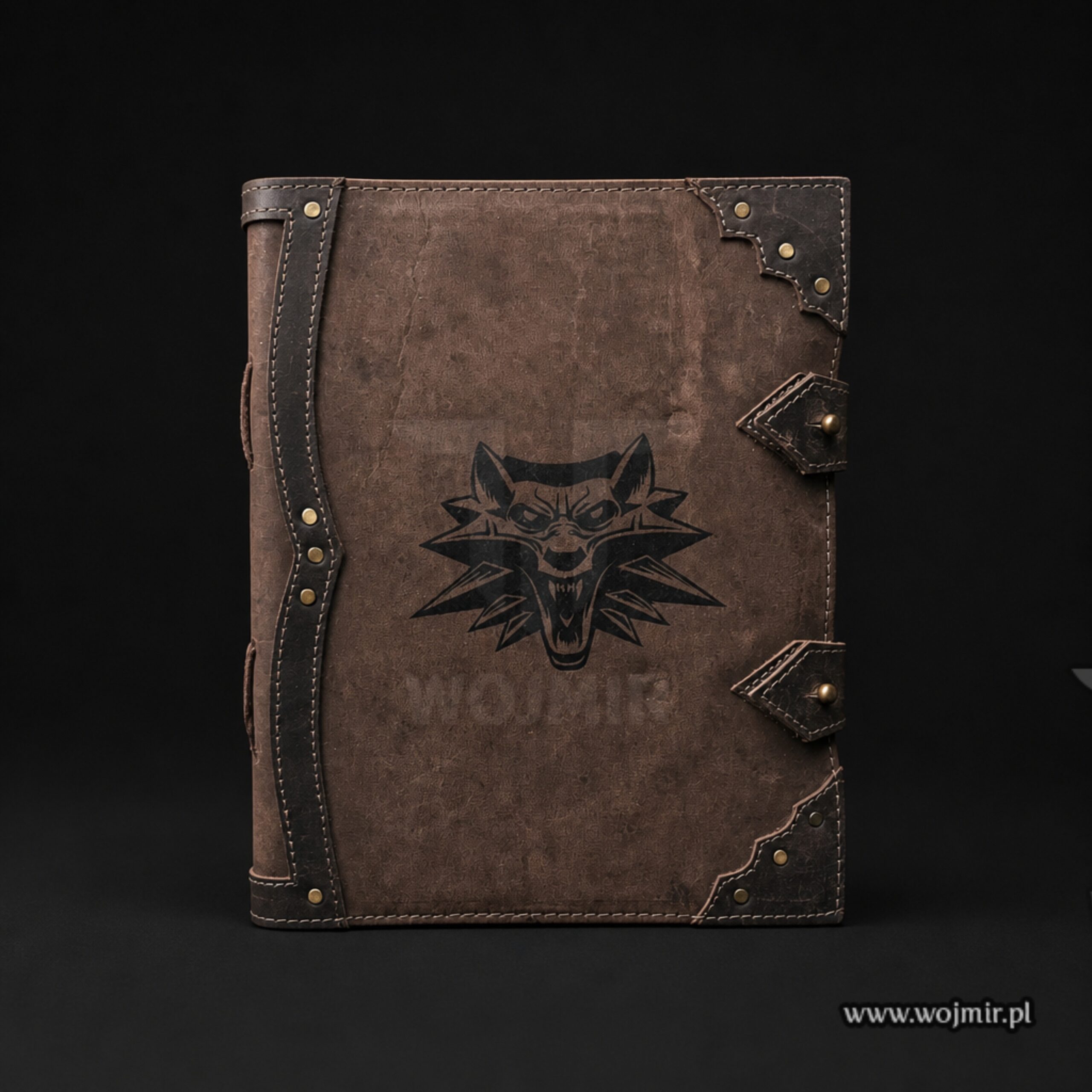 wolf leather journal skórzany notes z wilkiem 5