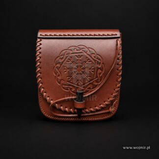 tłoczona torebka skórzana Embossed Viking Leather Belt Pouch